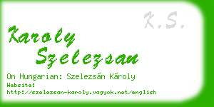 karoly szelezsan business card