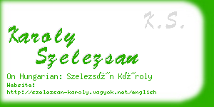 karoly szelezsan business card